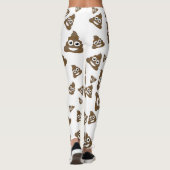 Funny Cute Poop Emoji Pattern Leggings (Achterkant)