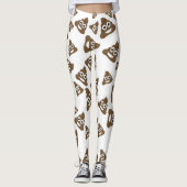Funny Cute Poop Emoji Pattern Leggings (Voorkant)