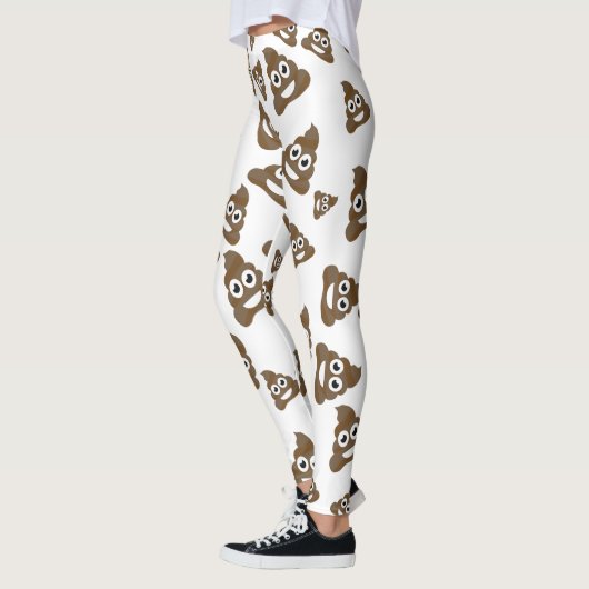 Funny Cute Poop Emoji Pattern Leggings (Links)