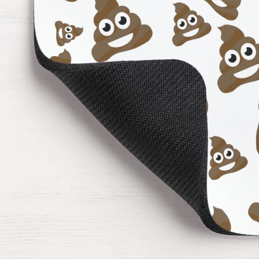 Funny Cute Poop Emoji Pattern Muismat (Hoek)
