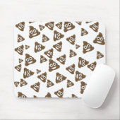 Funny Cute Poop Emoji Pattern Muismat (Met muis)