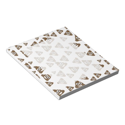 Funny Cute Poop Emoji Pattern Notitieblok (Schuin)