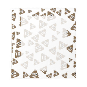 Funny Cute Poop Emoji Pattern Notitieblok