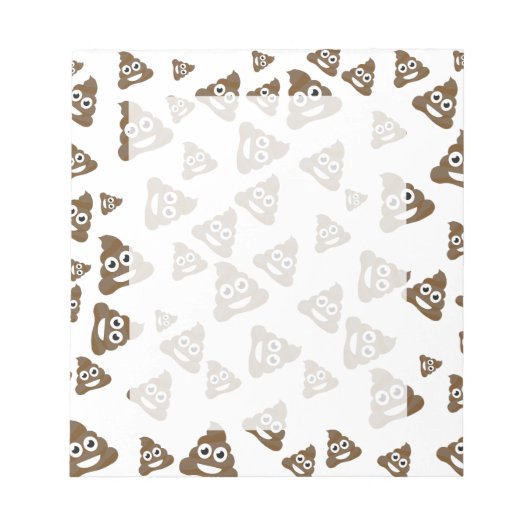 Funny Cute Poop Emoji Pattern Notitieblok (Voorkant)