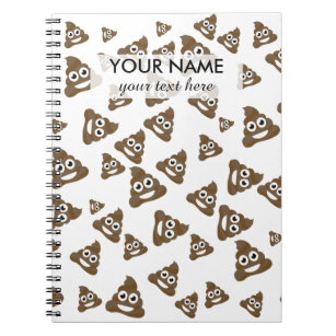 Funny Cute Poop Emoji Pattern Notitieboek