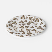 Funny Cute Poop Emoji Pattern Papieren Bordje (Gekanteld)