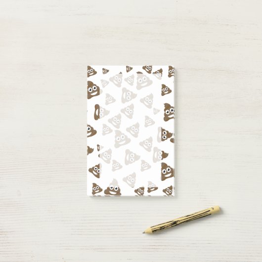 Funny Cute Poop Emoji Pattern Post-it® Notes (Op bureau)