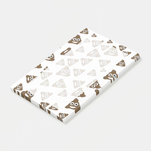Funny Cute Poop Emoji Pattern Post-it® Notes (Schuin)