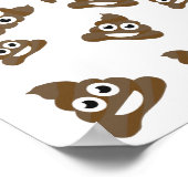 Funny Cute Poop Emoji Pattern Poster (Hoek)
