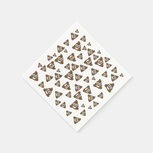 Funny Cute Poop Emoji Pattern Servetten (Hoek)