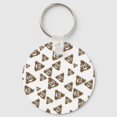 Funny Cute Poop Emoji Pattern Sleutelhanger (Voorkant)