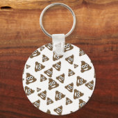 Funny Cute Poop Emoji Pattern Sleutelhanger (Voorkant)