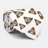 Funny Cute Poop Emoji Pattern Stropdas (Opgerold)