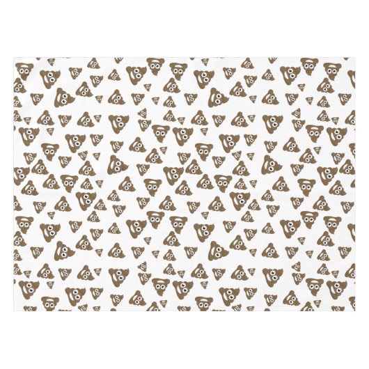 Funny Cute Poop Emoji Pattern Tafelkleed (Voorkant (Horizontaal))