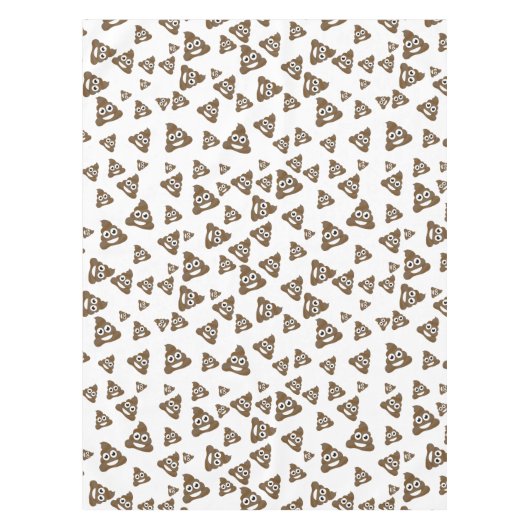 Funny Cute Poop Emoji Pattern Tafelkleed (Voorkant)