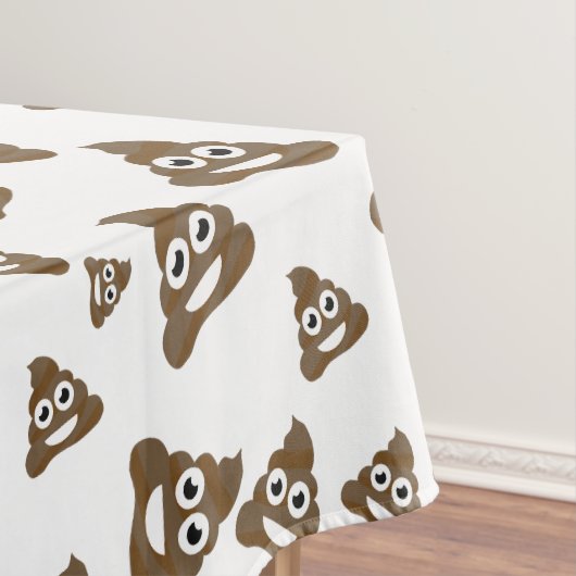 Funny Cute Poop Emoji Pattern Tafelkleed (Voorbeeld)