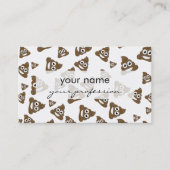Funny Cute Poop Emoji Pattern Visitekaartje (Voorkant)