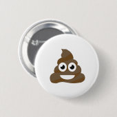 Funny Cute Poop Emoji Ronde Button 5,7 Cm (Voorkant /achterkant)