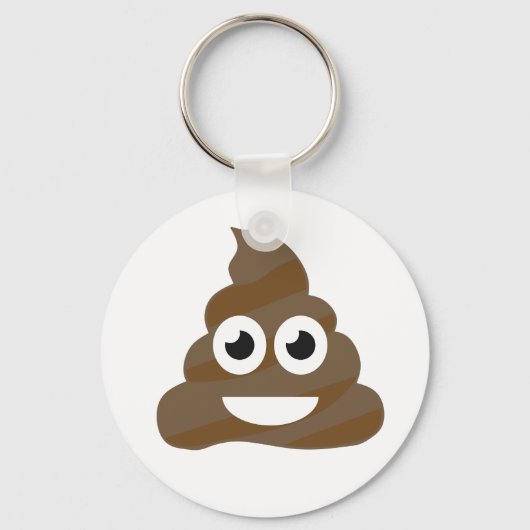 Funny Cute Poop Emoji Sleutelhanger (Voorkant)