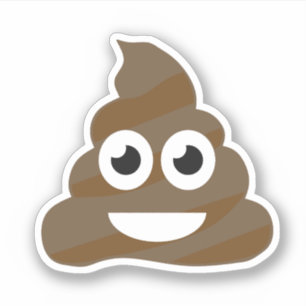 Funny Cute Poop Emoji Sticker