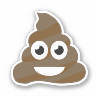 Funny Cute Poop Emoji Sticker