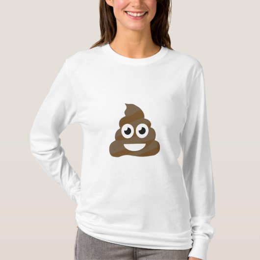 Funny Cute Poop Emoji T-shirt (Voorkant)