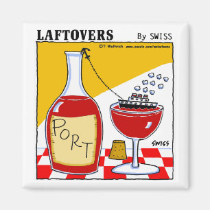 Funny Cute Port Wine Cartoon Tasting Party Favor Magneet