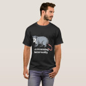 Funny Cute Possum Art die intern esthet schildert T-shirt (Voorkant volledig)