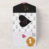 Funny Cute Puffer Fish Love Puns Proposal Card All In One Uitnodiging (Buitenkant)