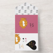 Funny Cute Puffer Fish Love Puns Proposal Card All In One Uitnodiging (Binnen)