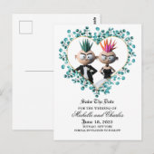 Funny Cute Punk Wedding Briefkaart (Voorkant / Achterkant)