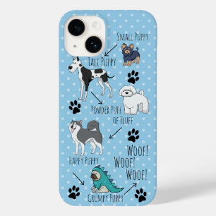 Funny Cute Puppy Poem en Stippen Case-Mate iPhone 14 Hoesje