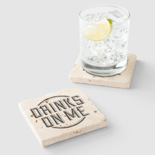 Funny Cute Quote Drink me Stenen Onderzetter