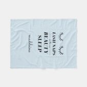 Funny Cute Quote Lash Nap Blanket Baby Blue Fleece Deken (Voorkant (Horizontaal))