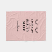 Funny Cute Quote Lash Nap Blanket Baby Roze Fleece Deken (Voorkant (Horizontaal))