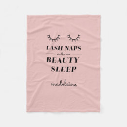 Funny Cute Quote Lash Nap Blanket Baby Roze Fleece Deken