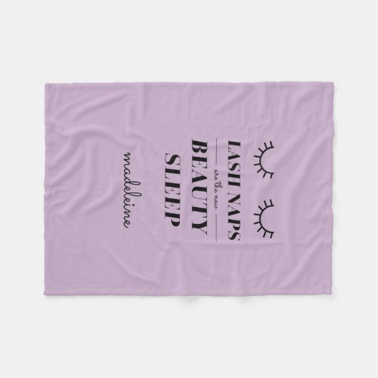 Funny Cute Quote Lash Nap Blanket Lavender Fleece Deken (Voorkant (Horizontaal))