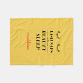 Funny Cute Quote Lash Nap Blanket Mustard Yellow Fleece Deken (Voorkant (Horizontaal))