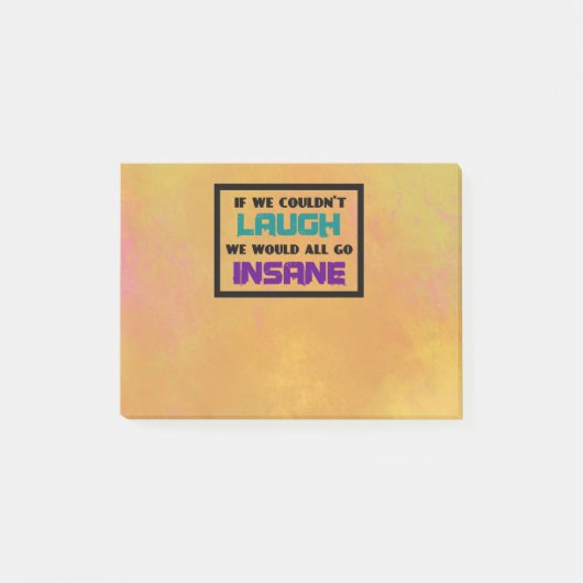 Funny Cute Quote over lachen en onhygiëne Post-it® Notes (Voorkant)