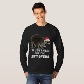 Funny Cute Raccoon Kerstkerstkerstkerstkerstkerstk T-shirt (Voorkant volledig)