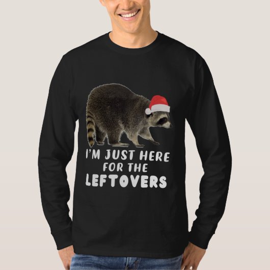 Funny Cute Raccoon Kerstkerstkerstkerstkerstkerstk T-shirt (Voorkant)