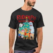 Funny Cute Rudolph The Red Nosed Reindeer Christma T-shirt (Voorkant)