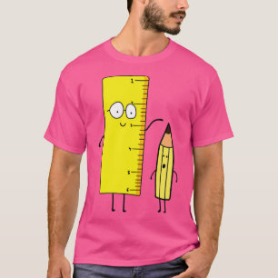Funny Cute Ruler Measures a Pencil T-shirt