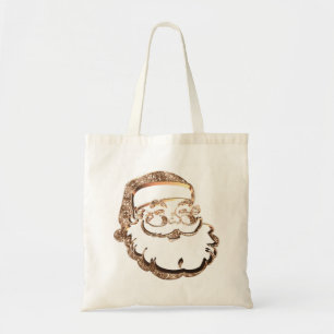 Funny Cute Santa Claus Gold kerstman Tote Bag