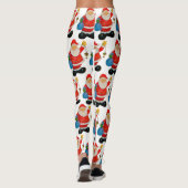 Funny Cute Santa Claus, kerstman Leggings (Achterkant)