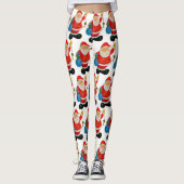 Funny Cute Santa Claus, kerstman Leggings (Voorkant)