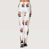 Funny Cute Santa Claus, kerstman Leggings (Achterkant)