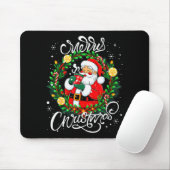 Funny Cute Santa Claus Merry Christmas Men Women K Muismat (Met muis)
