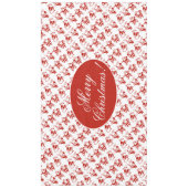 Funny Cute Santa Claus Pattern Red White Kerstmis Tafelkleed (Voorkant)