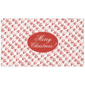 Funny Cute Santa Claus Pattern Red White Kerstmis Tafelkleed (Voorkant (Horizontaal))